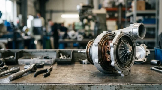 Pièce automobile en échange standard illustrant l'économie circulaire et la réparation durable