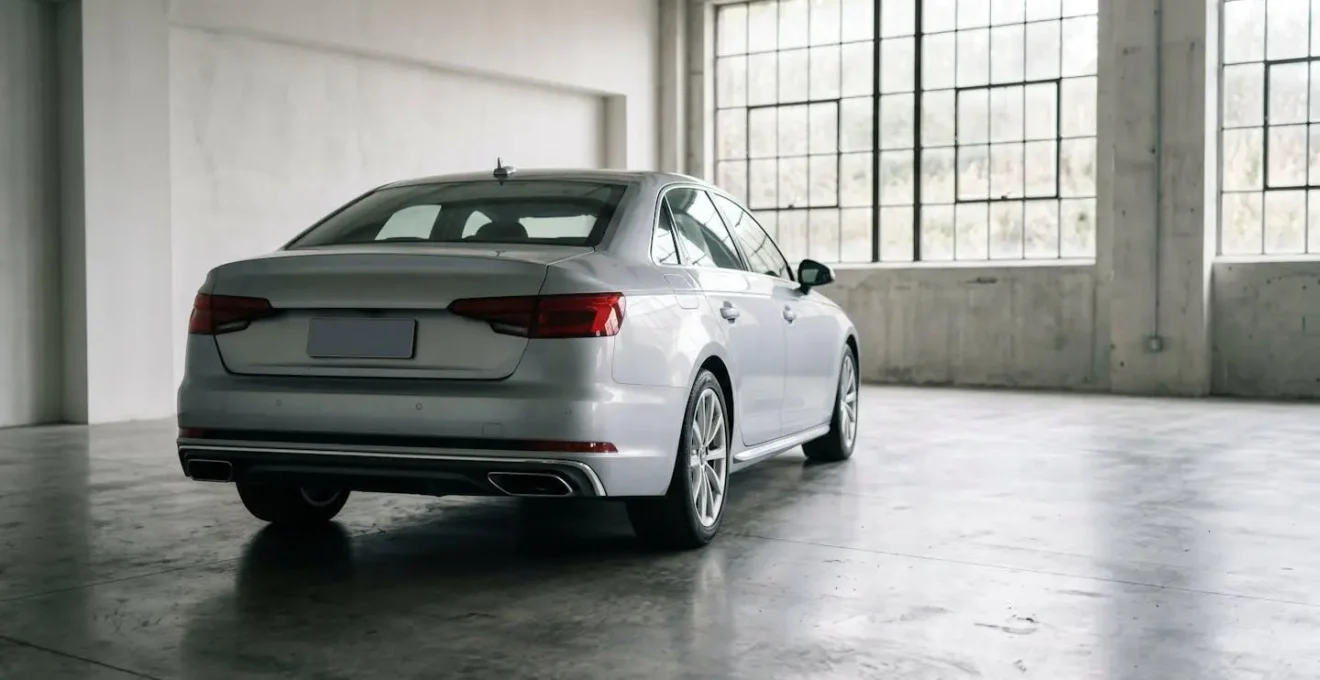 Mécanicien inspectant le système d'échappement d'une voiture avant le contrôle technique